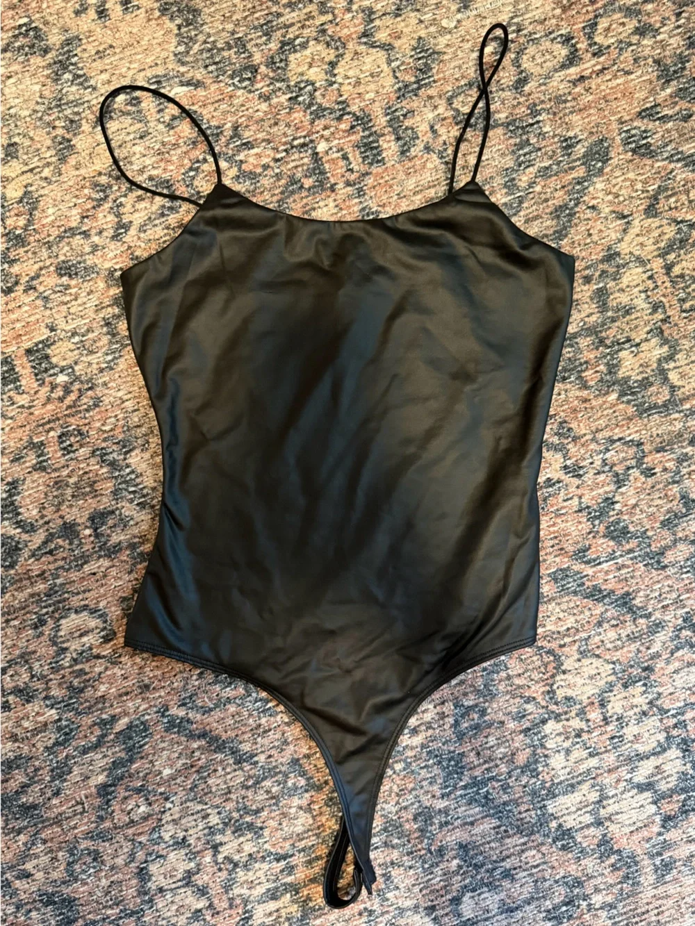 Faux Leather Bodysuit